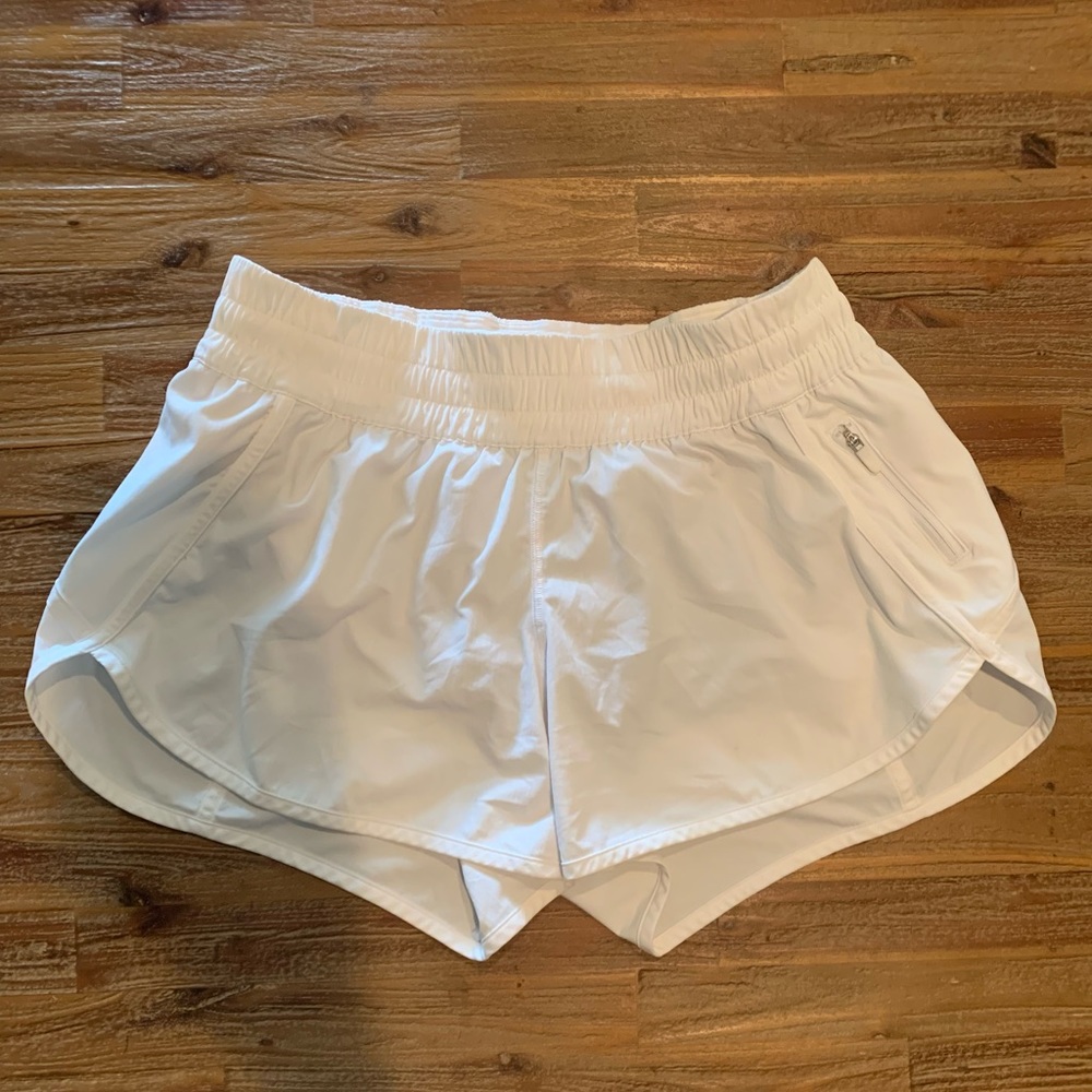 Lululemon White Tracker V Shorts